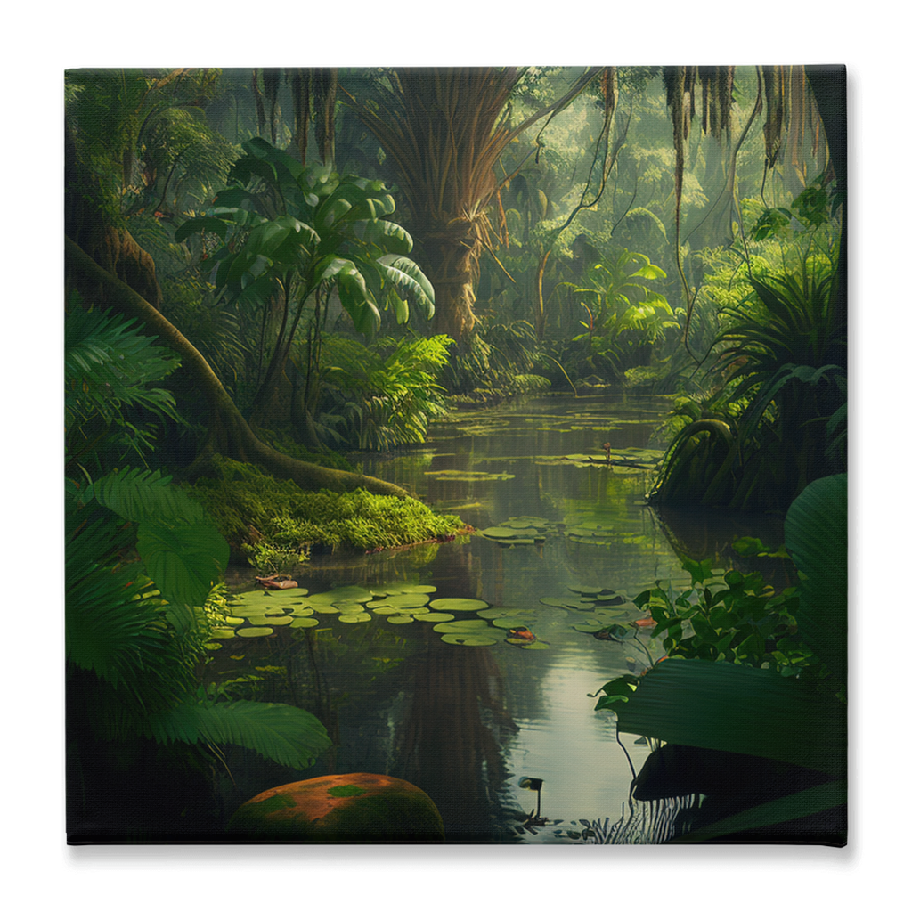 Jungle out there stretched canvas print 002 - Whaleriderz