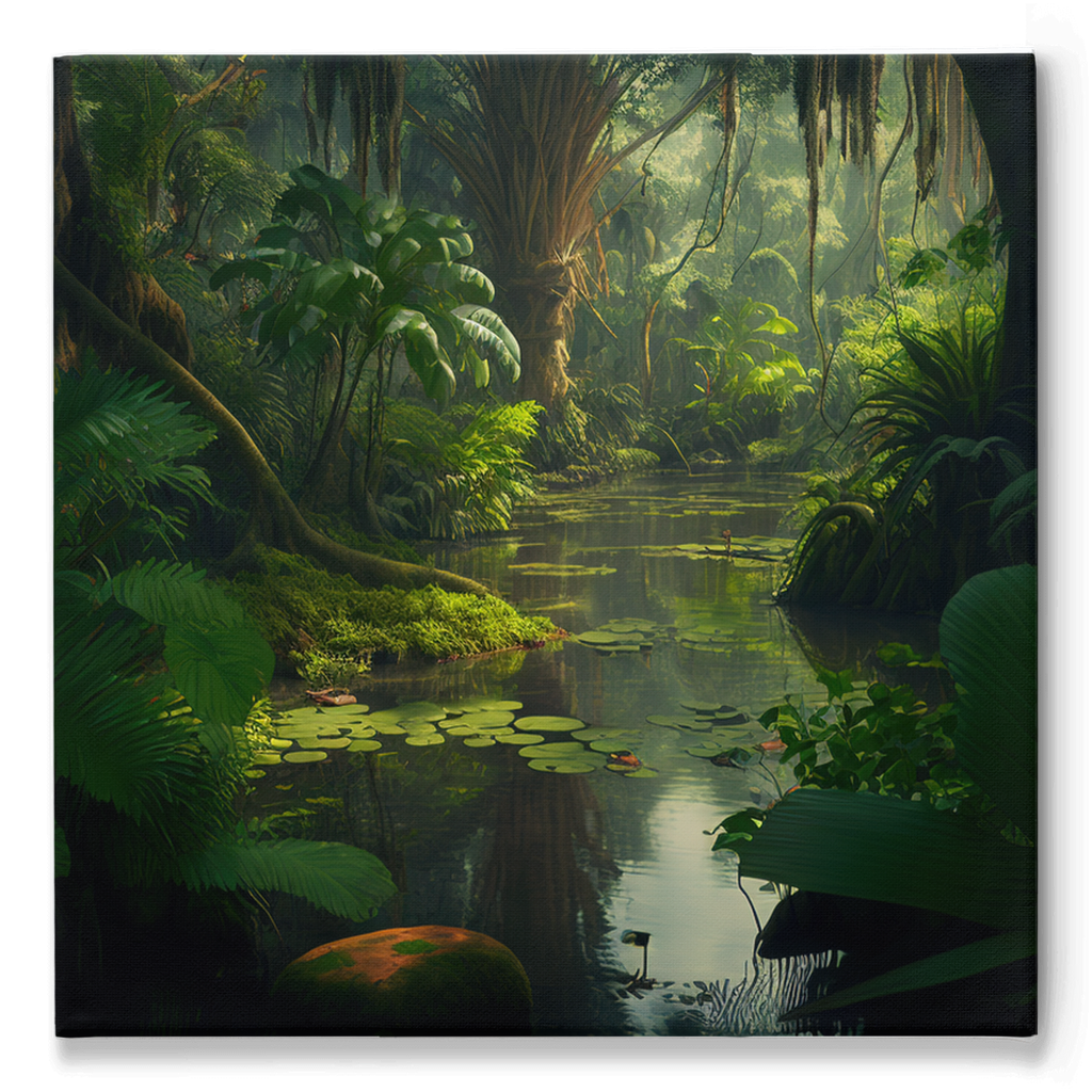 Jungle out there stretched canvas print 002 - Whaleriderz