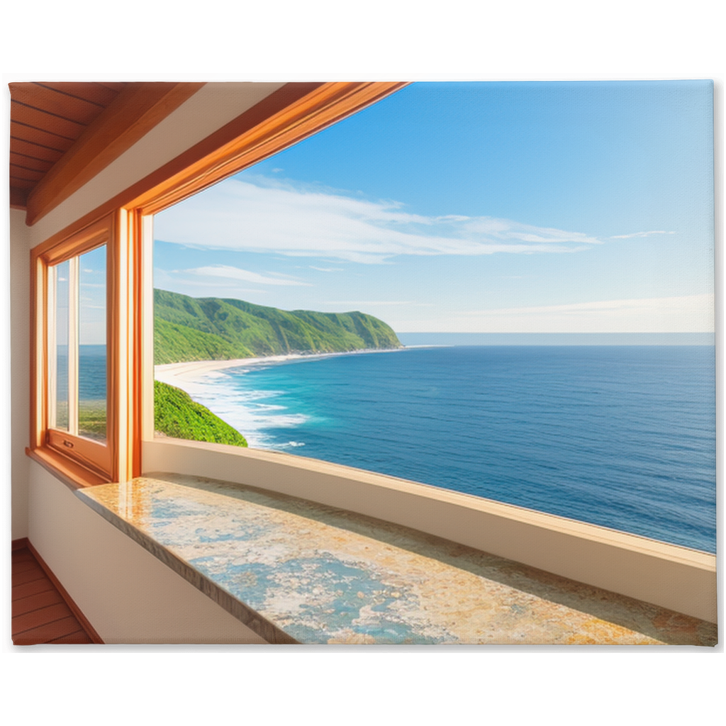 Window into Paradise stretched canvas print - Whaleriderz