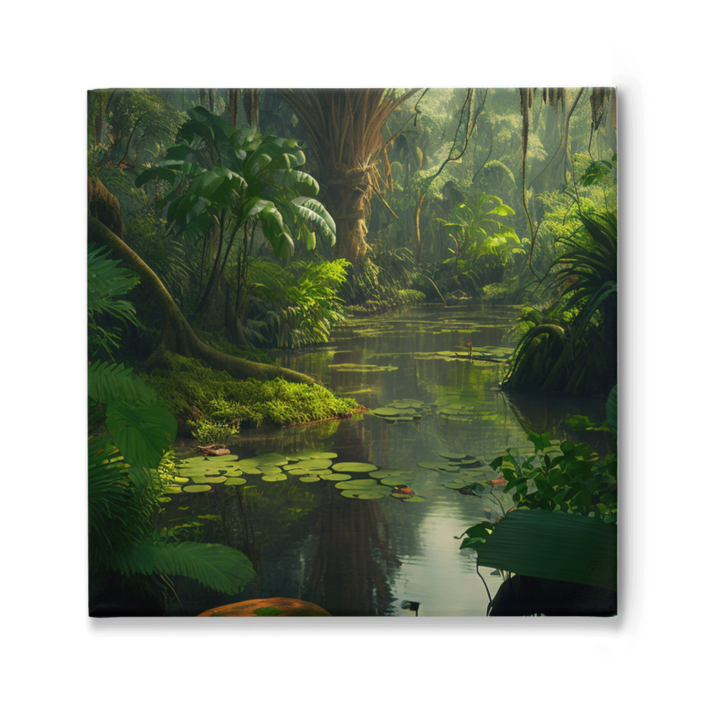 Jungle out there stretched canvas print 002 - Whaleriderz