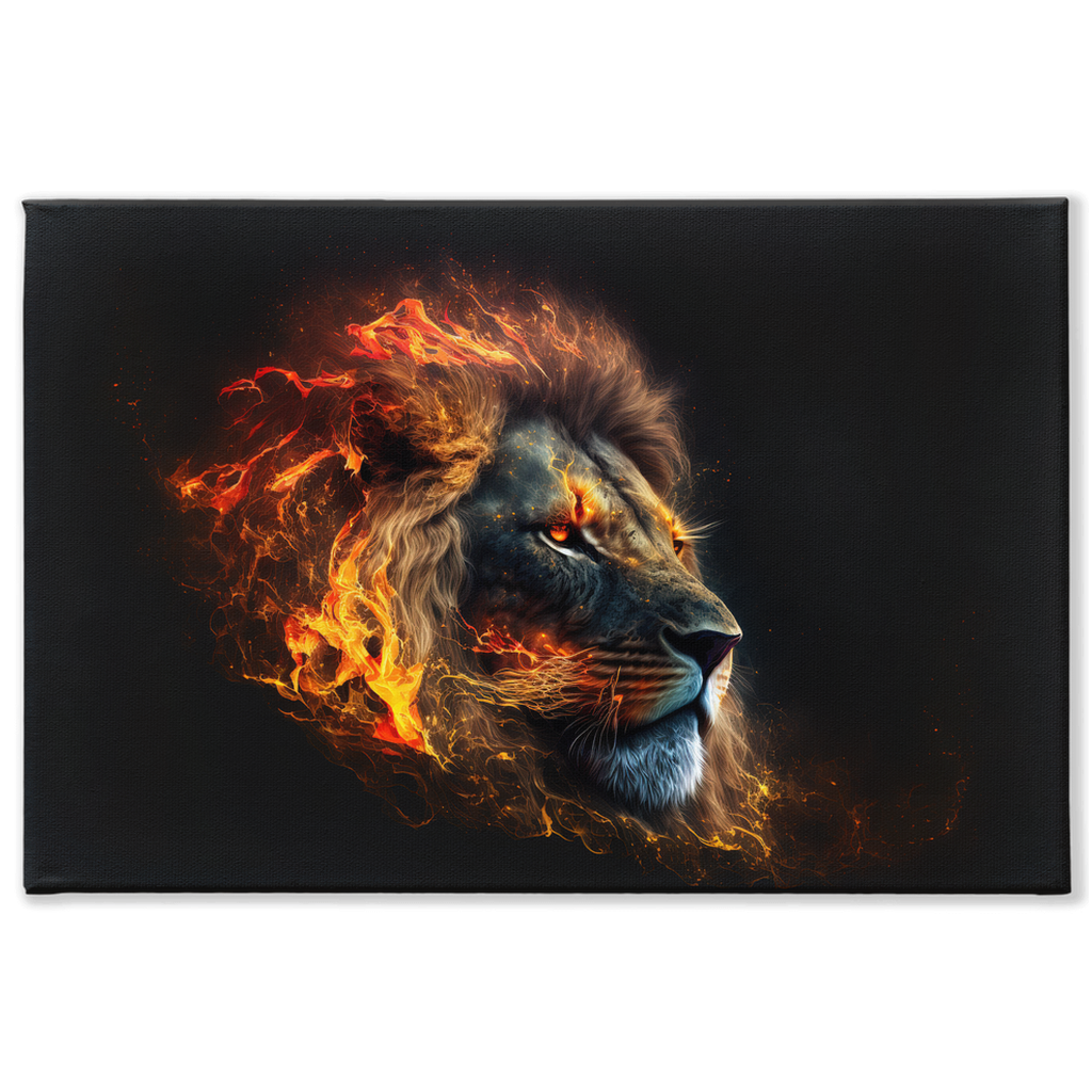 Flaming Lion Canvas Print 1 - Whaleriderz