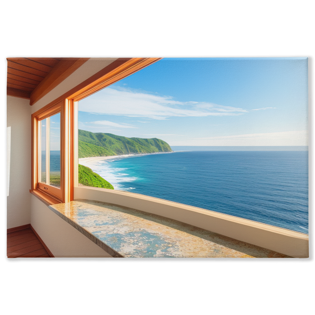 Window into Paradise stretched canvas print - Whaleriderz