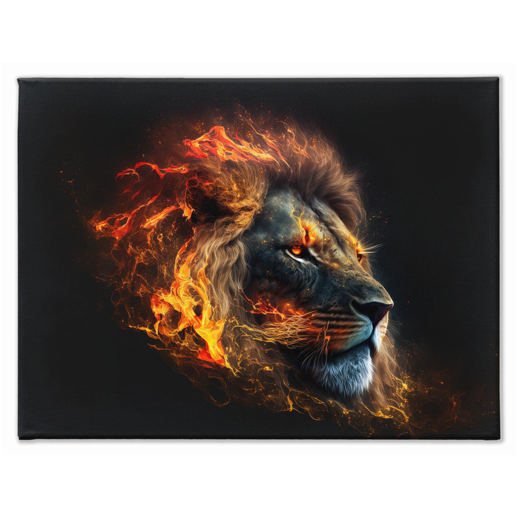 Flaming Lion Canvas Print 1 - Whaleriderz