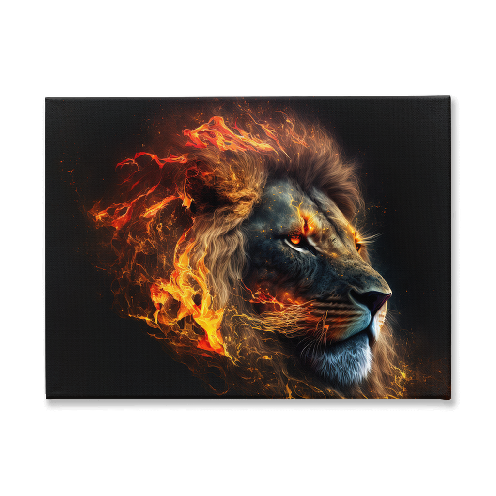 Flaming Lion Canvas Print 1 - Whaleriderz