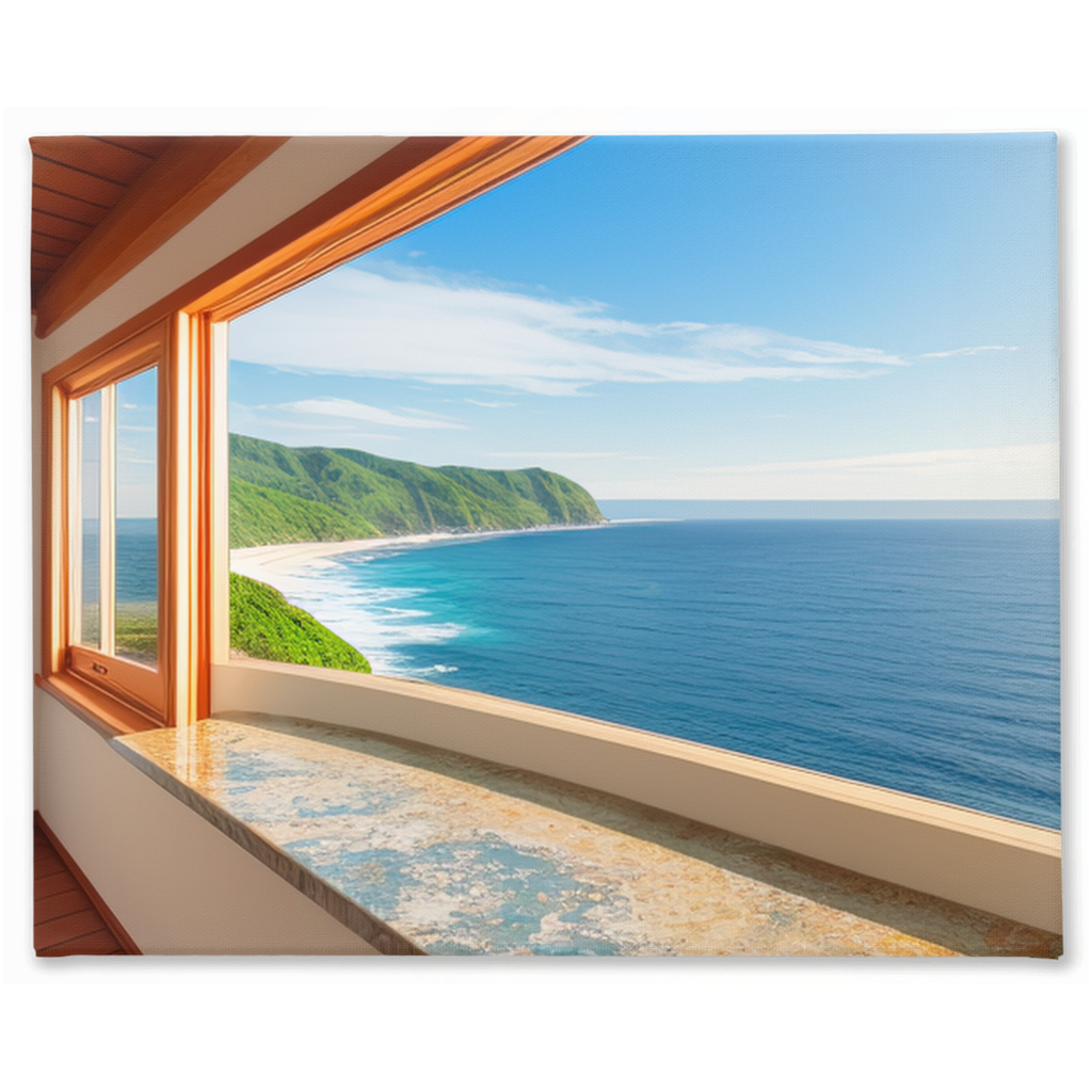 Window into Paradise stretched canvas print - Whaleriderz