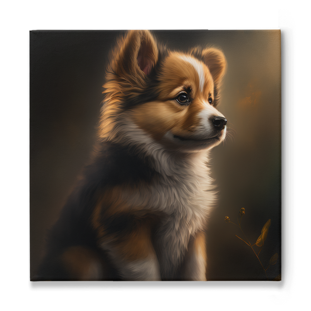 Cute Puppy Stretched Canvas - Whaleriderz