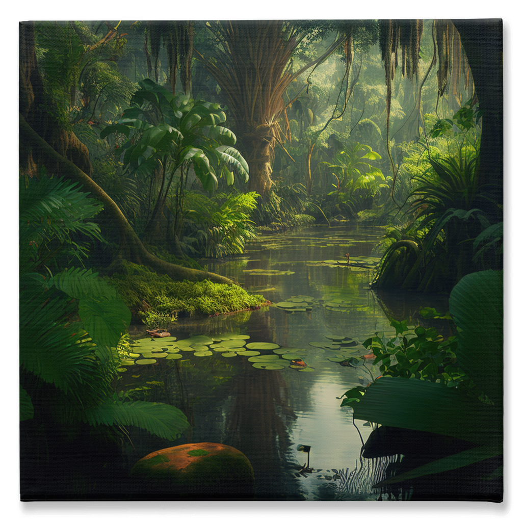 Jungle out there stretched canvas print 002 - Whaleriderz