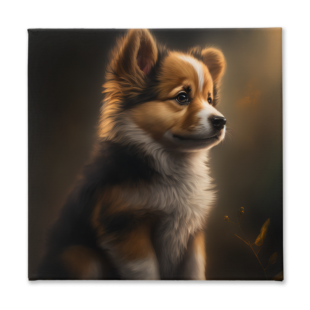 Cute Puppy Stretched Canvas - Whaleriderz