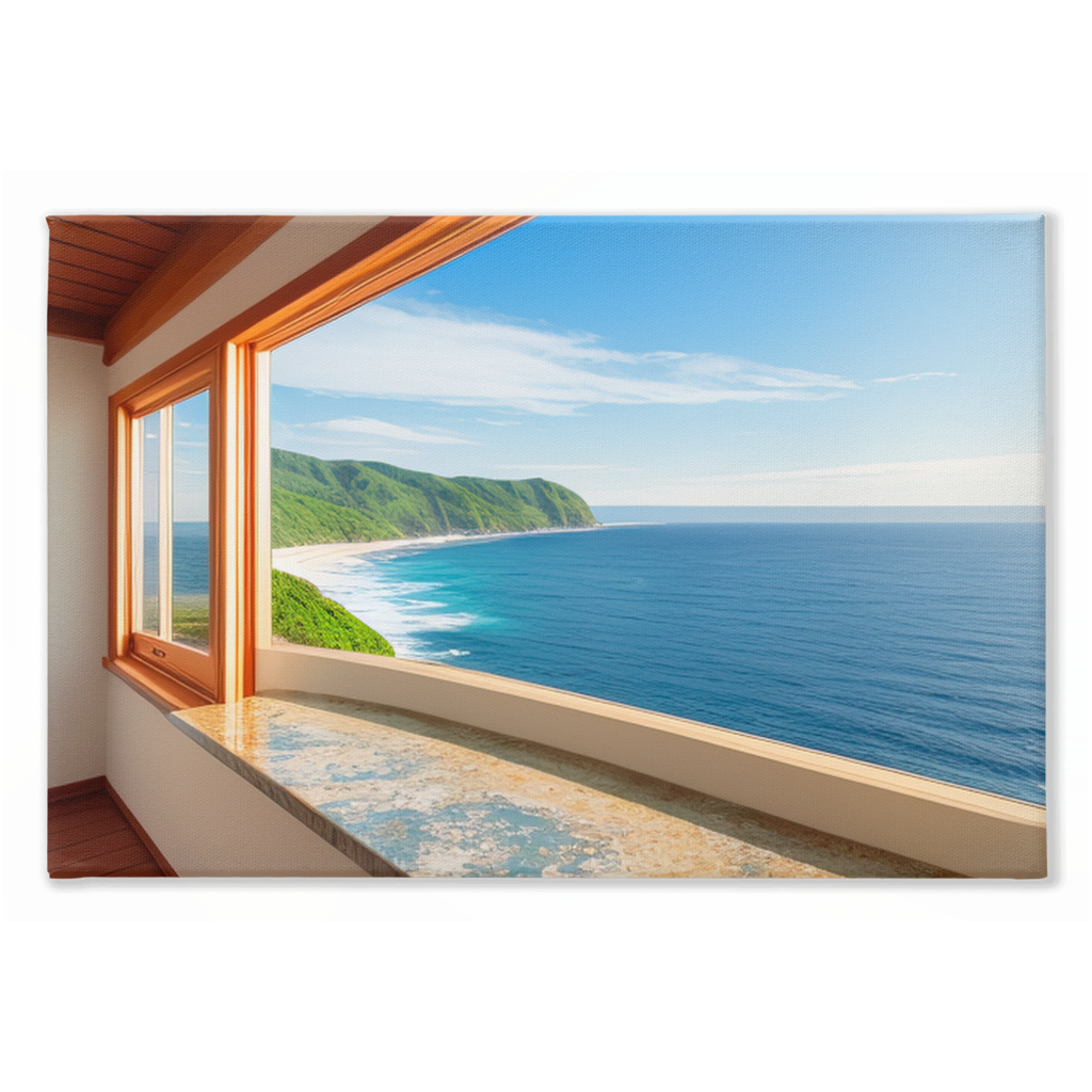 Window into Paradise stretched canvas print - Whaleriderz