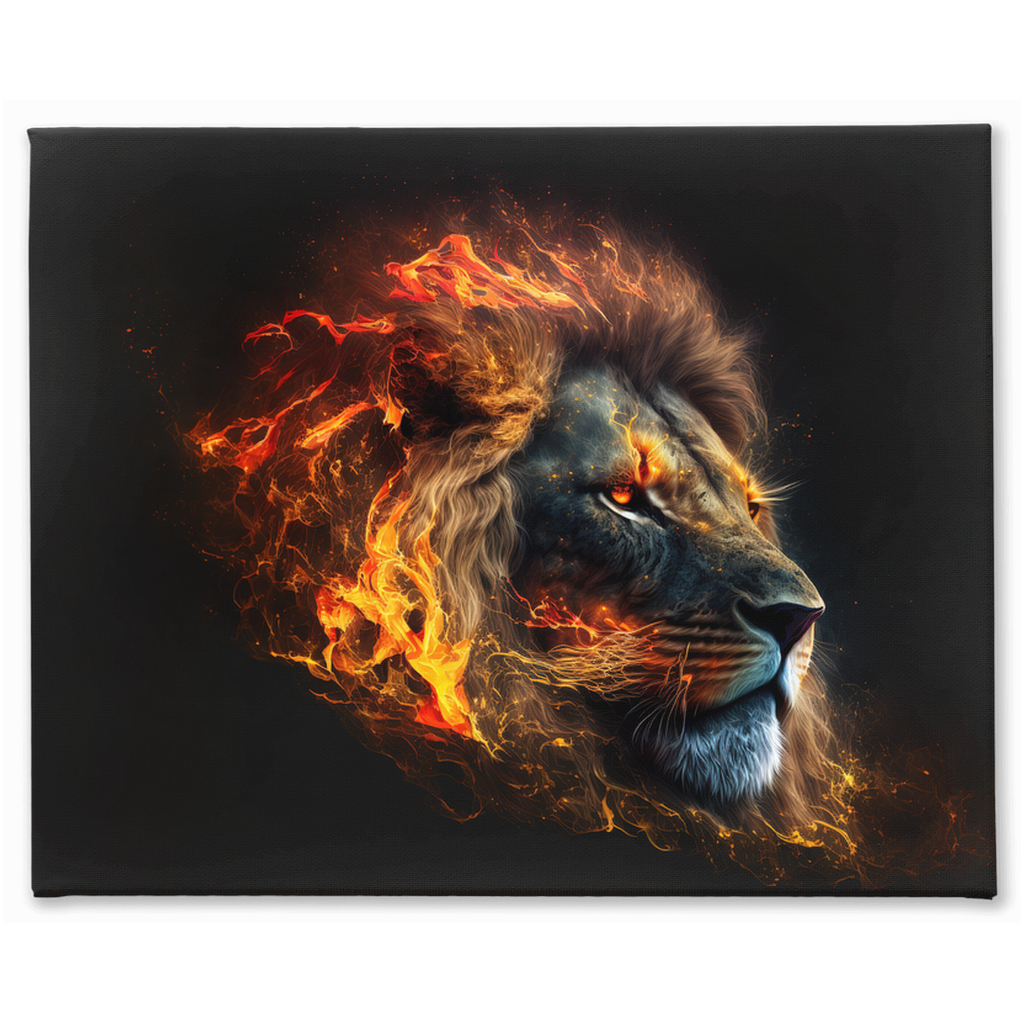 Flaming Lion Canvas Print 1 - Whaleriderz