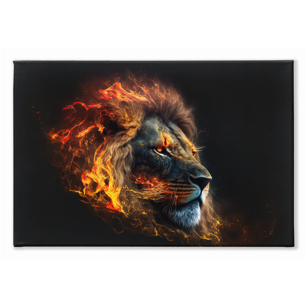 Flaming Lion Canvas Print 1 - Whaleriderz