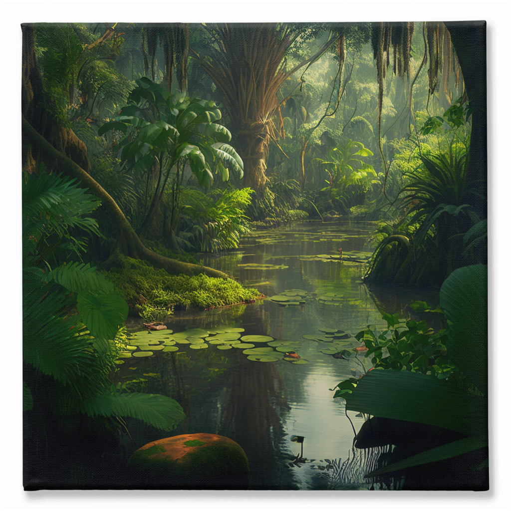 Jungle out there stretched canvas print 002 - Whaleriderz