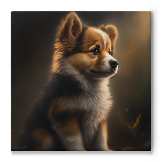 Cute Puppy Stretched Canvas - Whaleriderz