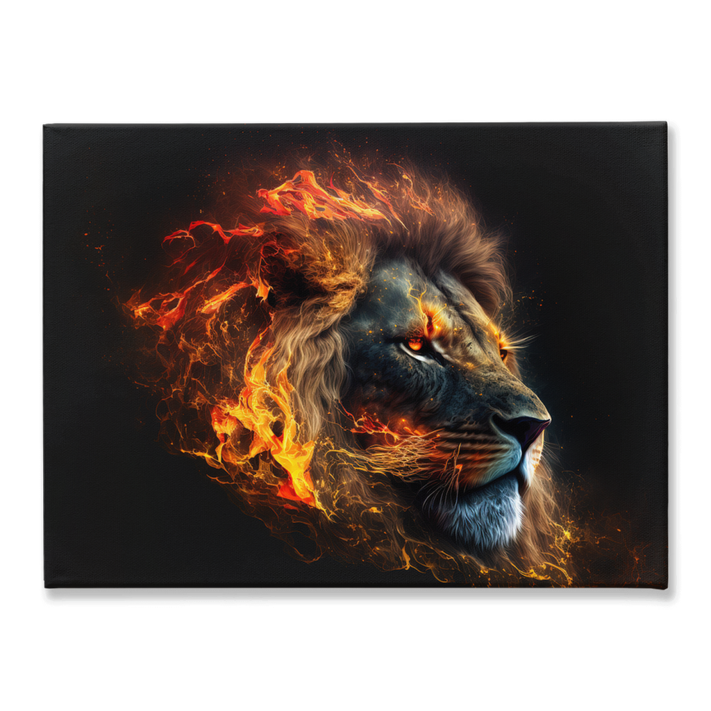 Flaming Lion Canvas Print 1 - Whaleriderz