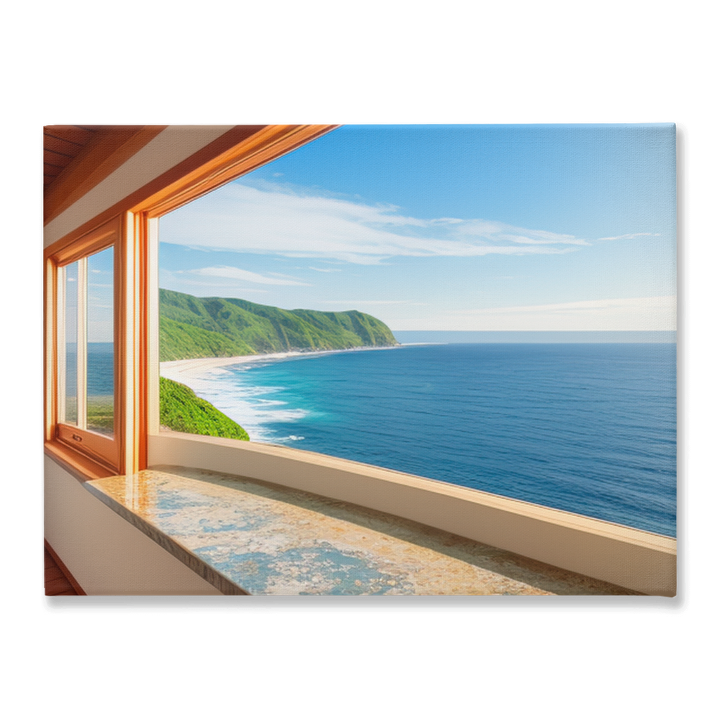 Window into Paradise stretched canvas print - Whaleriderz