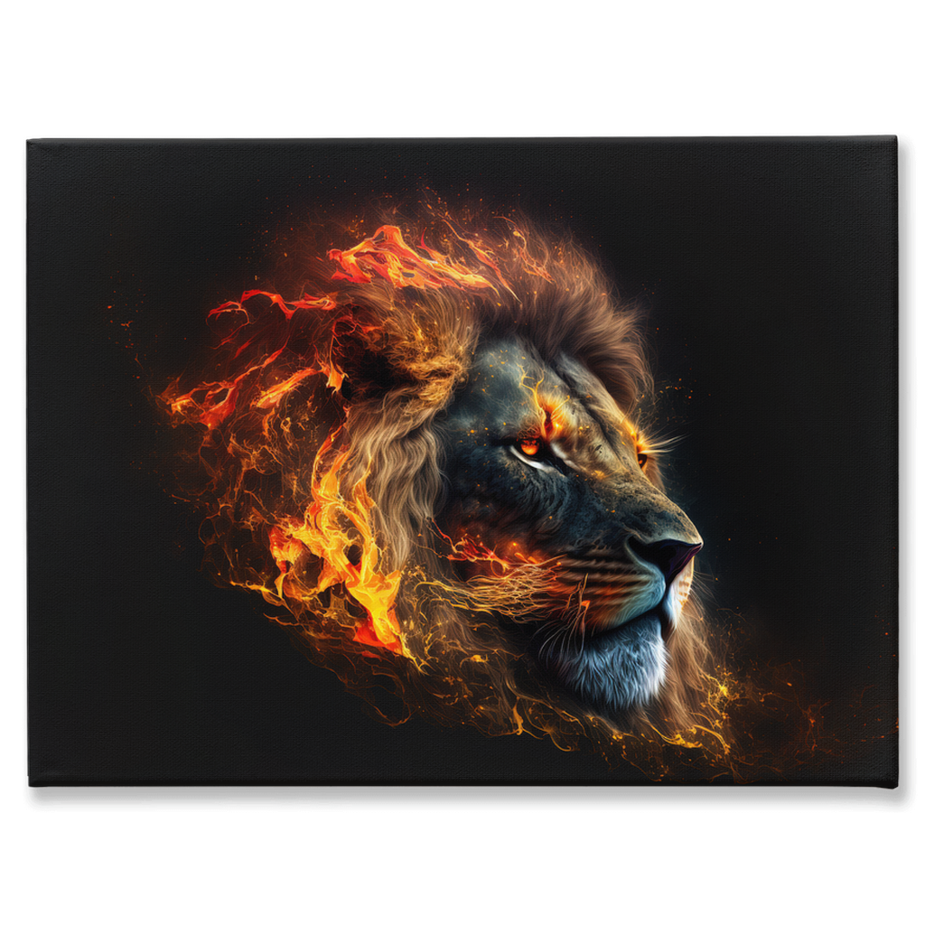 Flaming Lion Canvas Print 1 - Whaleriderz