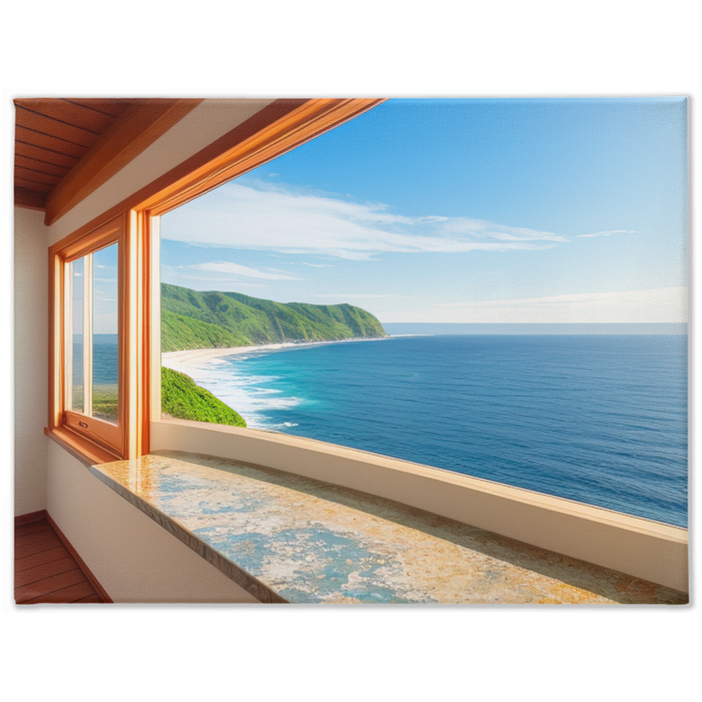 Window into Paradise stretched canvas print - Whaleriderz