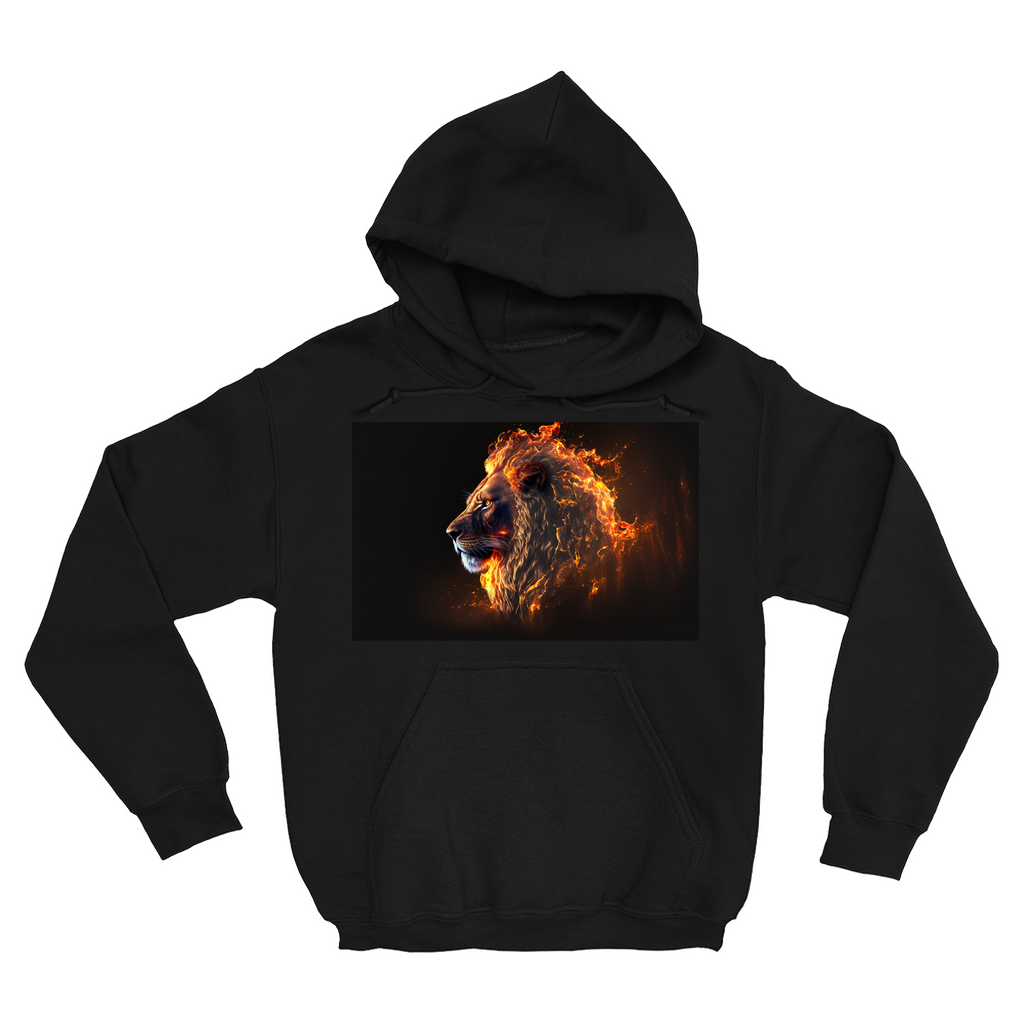 Flaming Lion head hoodie - Whaleriderz