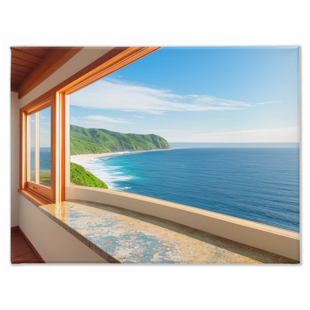 Window into Paradise stretched canvas print - Whaleriderz