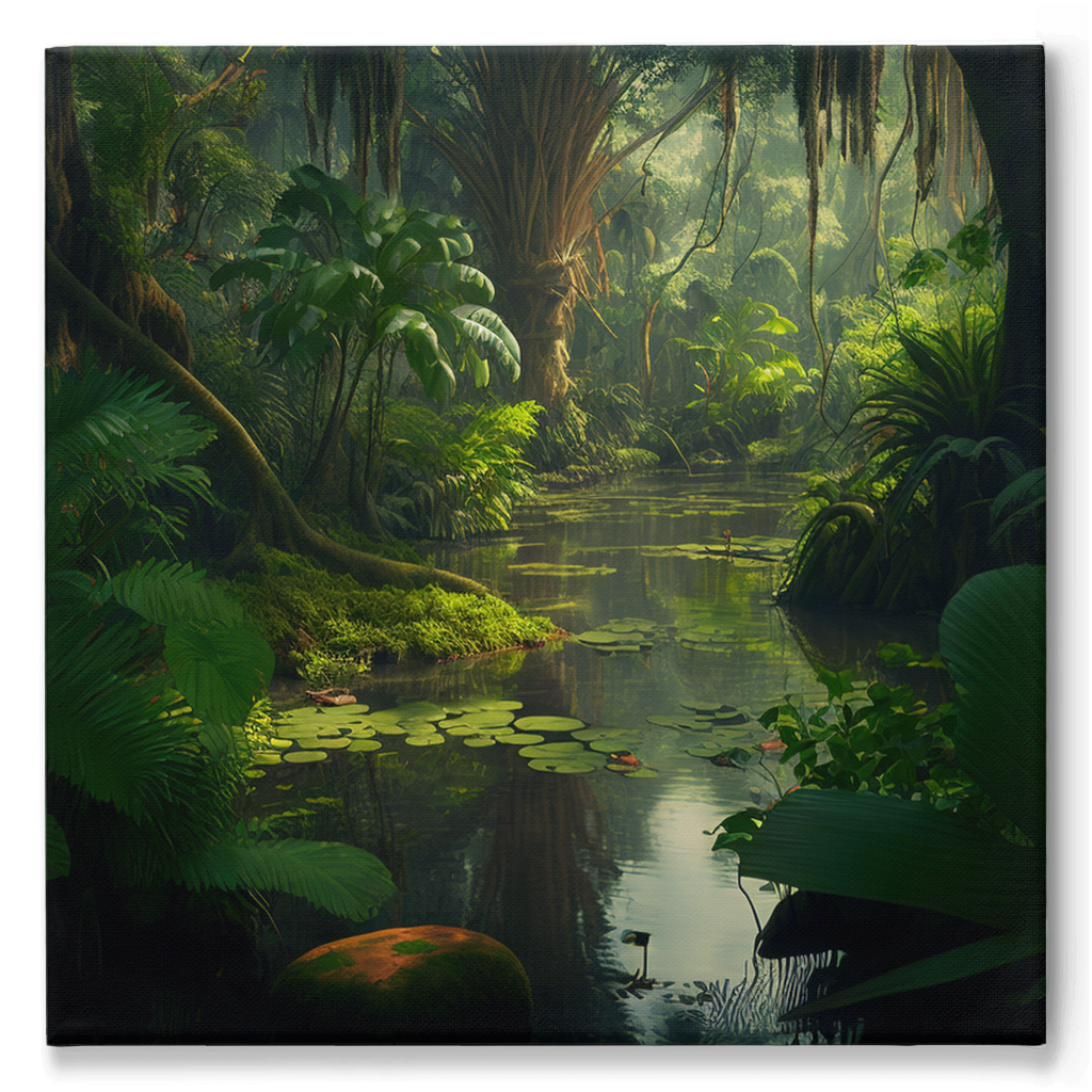 Jungle out there stretched canvas print 002 - Whaleriderz