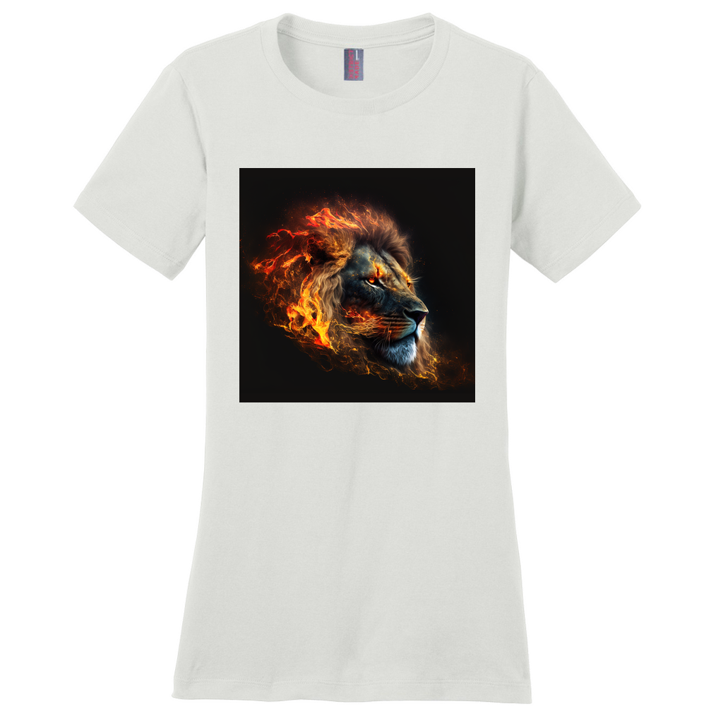 Flaming Lion's Head women's T-Shirt - Whaleriderz