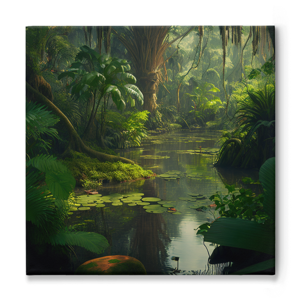 Jungle out there stretched canvas print 002 - Whaleriderz