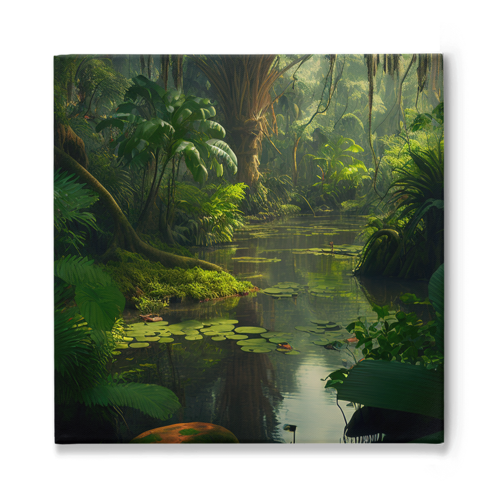 Jungle out there stretched canvas print 002 - Whaleriderz