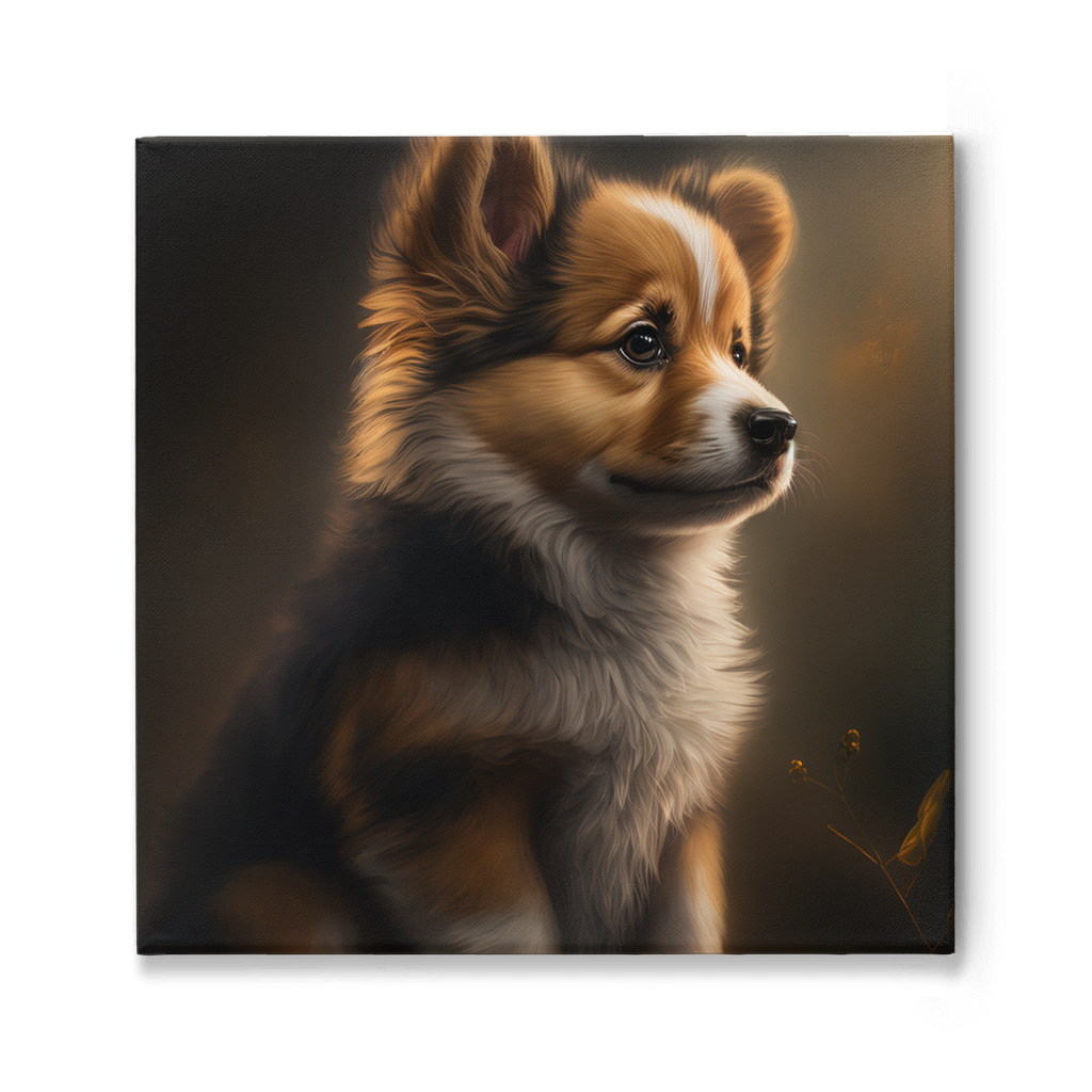 Cute Puppy Stretched Canvas - Whaleriderz