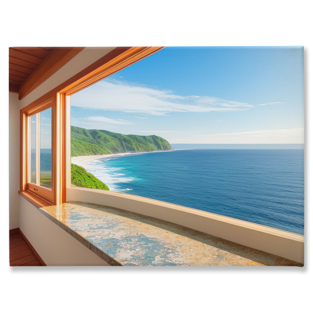 Window into Paradise stretched canvas print - Whaleriderz