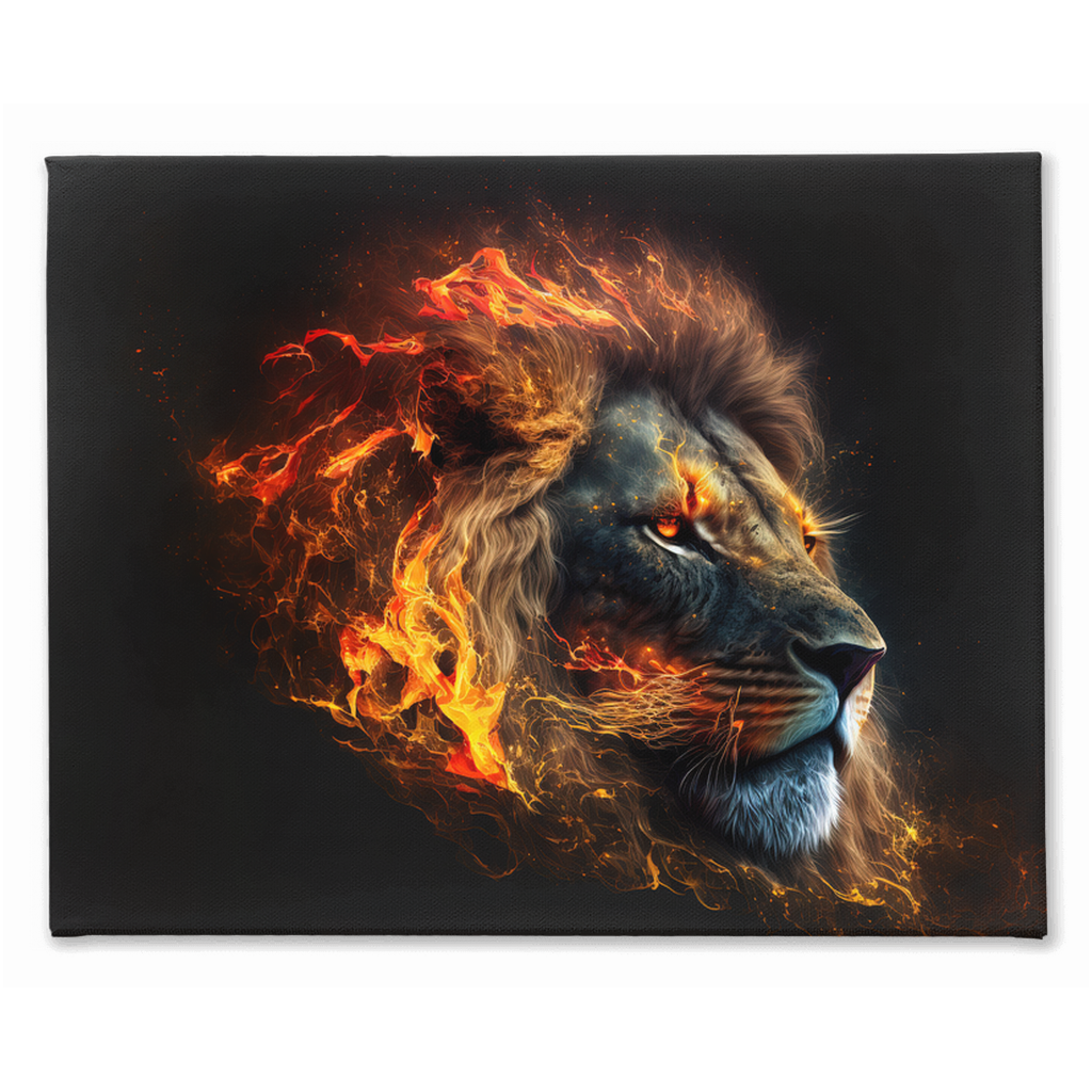 Flaming Lion Canvas Print 1 - Whaleriderz