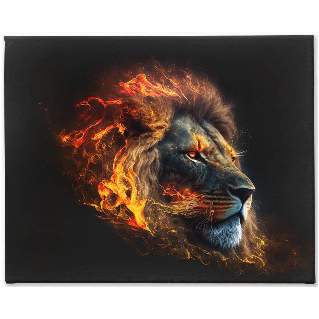 Flaming Lion Canvas Print 1 - Whaleriderz