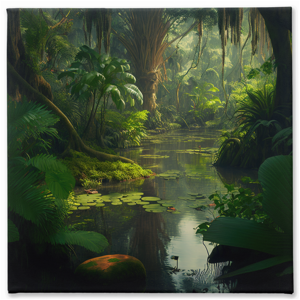 Jungle out there stretched canvas print 002 - Whaleriderz