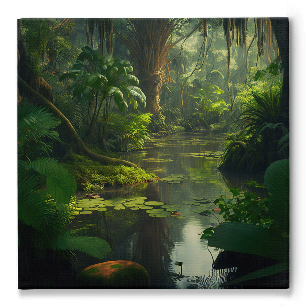 Jungle out there stretched canvas print 002 - Whaleriderz