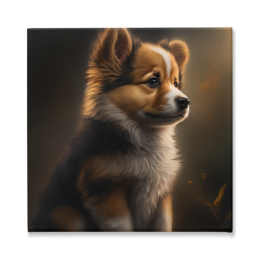 Cute Puppy Stretched Canvas - Whaleriderz