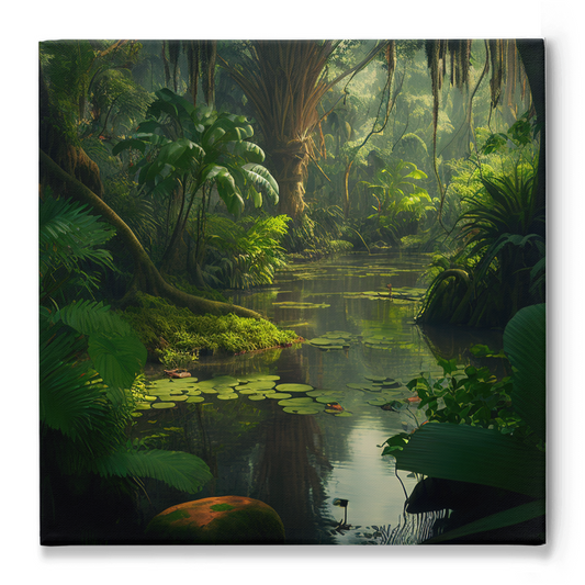 Jungle out there stretched canvas print 002 - Whaleriderz