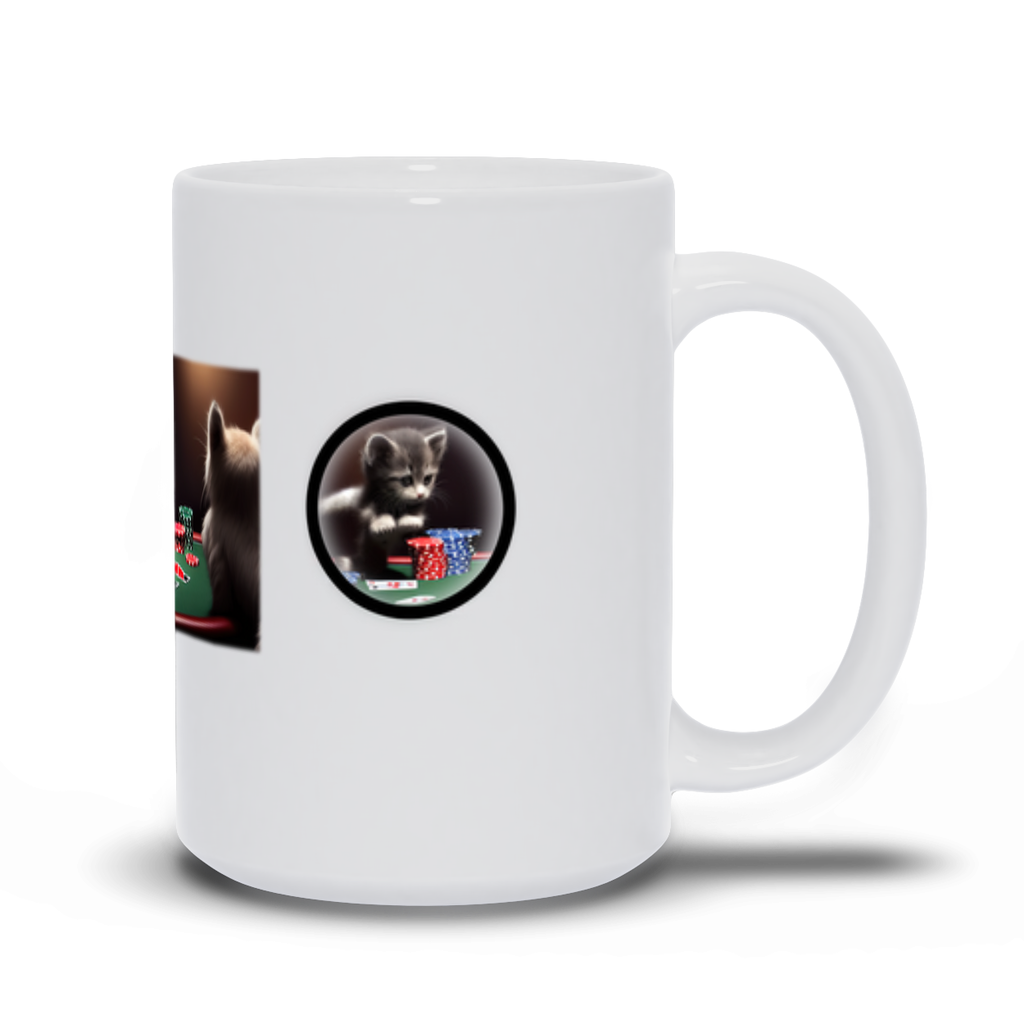 Cats playing poker coffee mug - Whaleriderz